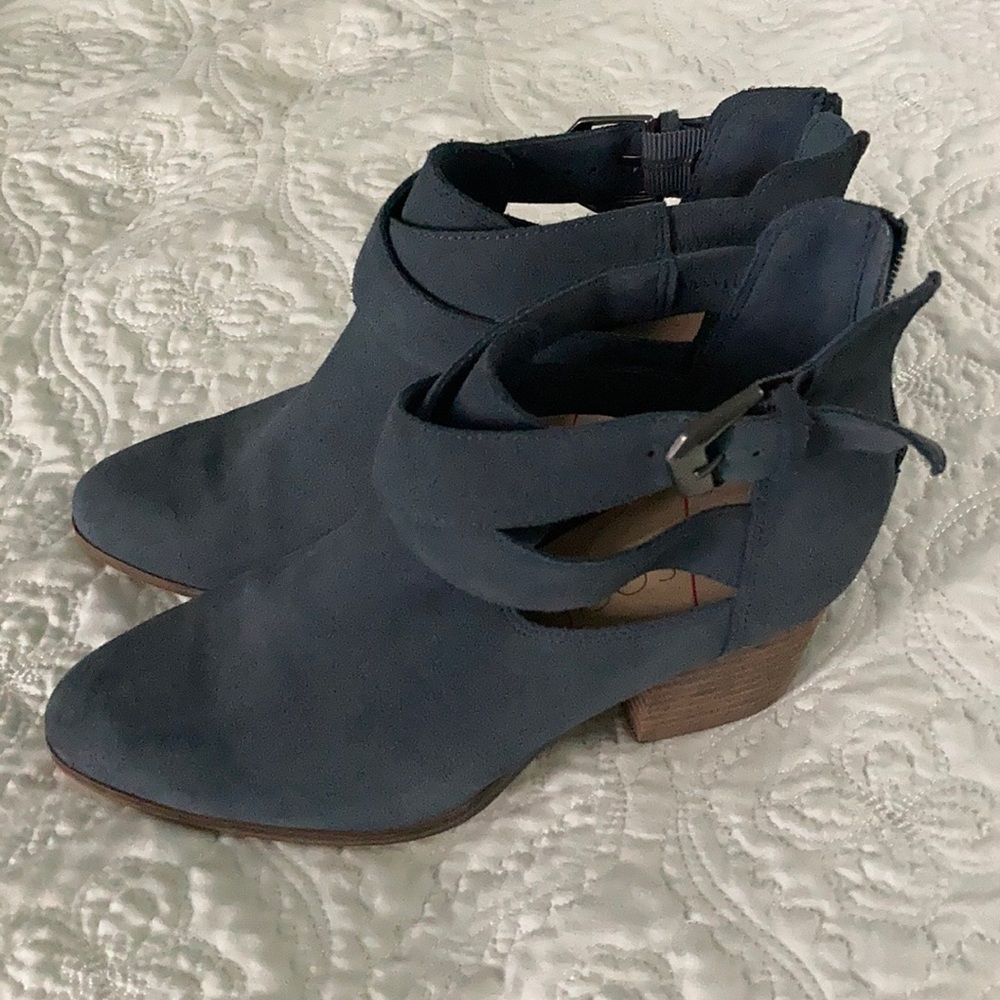 Sole Society Bootie - Blue Suede - Size 7